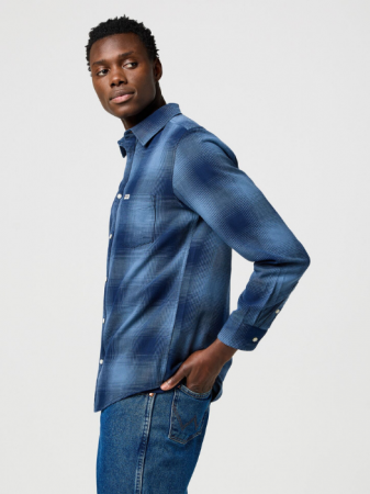 BARBATI - Wrangler Camasa Navy Regular Barbati