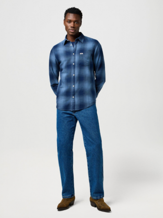 ОДЕЖДА - Wrangler Мужская Рубашка Темно-Синяя Regular