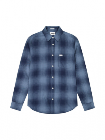 Wrangler Мужская Рубашка Темно-Синяя Regular [5]
