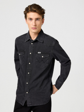 BARBATI - Wrangler Camasa Neagra Regular Barbati