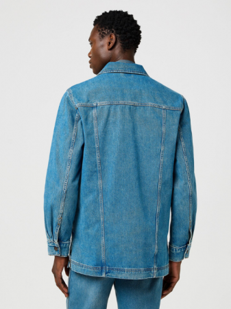 BARBATI - Wrangler Geaca Albastra Deschisa Relaxed Barbati
