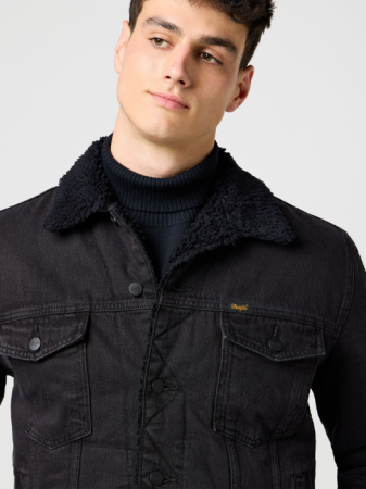 BARBATI - Wrangler Geaca Neagra Regular Barbati
