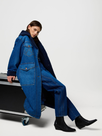 FEMEI - Wrangler Mantou Albastru Oversized Femei