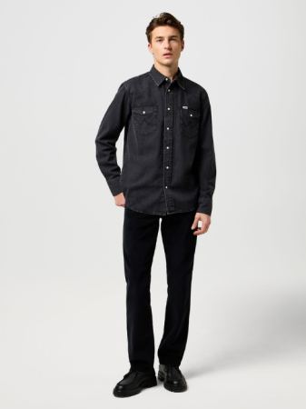 IMBRACAMINTE - Wrangler Pantaloni Negri Regular Straight Barbati