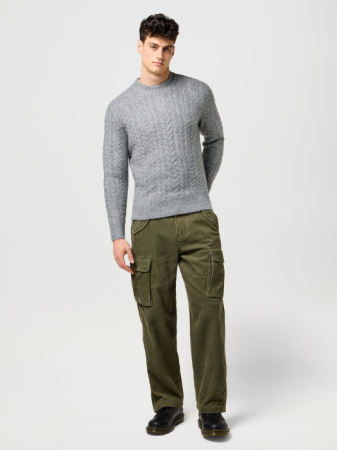 BARBATI - Wrangler Pulover Gri Deschis Regular Barbati