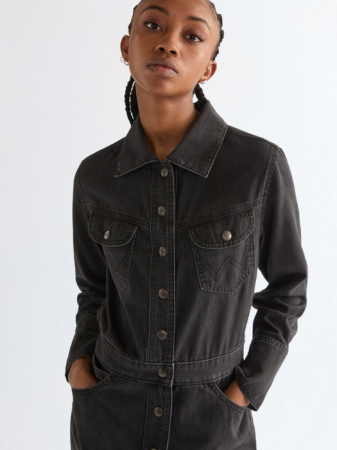 ЖЕНЩИНЫ - Wrangler Женское Платье Тёмное Серое Regular