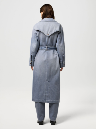 Wrangler Trench Albastru Deschis Relaxed Femei [5]