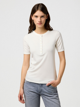 FEMEI - Wrangler Tricou Alb Slim Femei