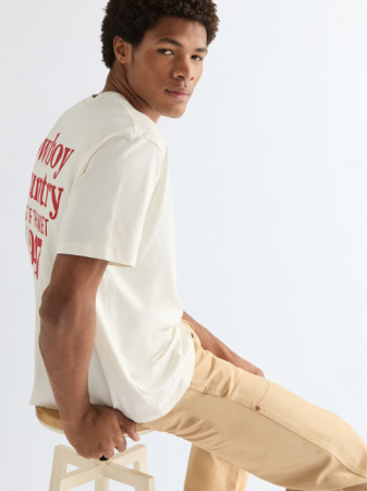 IMBRACAMINTE - Wrangler Tricou Alb Vintage Barbati