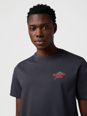 BARBATI - Wrangler Tricou Gri Inchis Relaxed Barbati