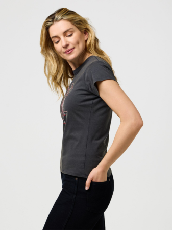 FEMEI - Wrangler Tricou Gri Inchis Slim Femei