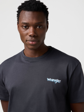 BARBATI - Wrangler Tricou Gri Inchis Vintage Barbati
