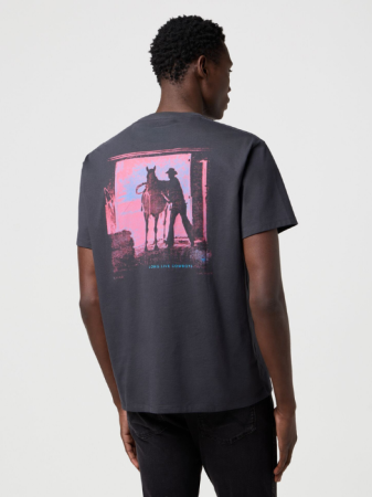 BARBATI - Wrangler Tricou Gri Inchis Vintage Barbati