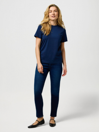 Tricouri si Topuri - Wrangler Tricou Navy Regular Femei