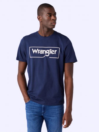 BARBATI - Wrangler Tricou Navy Regular Barbati