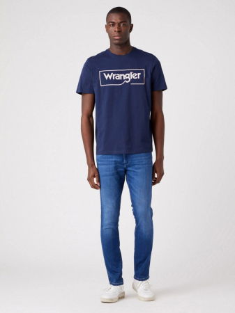 ОДЕЖДА - Wrangler Мужская Футболка Темно-Синяя Regular