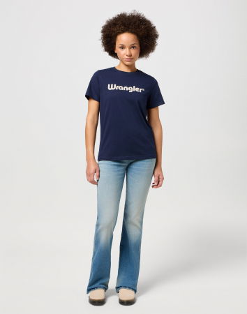 Футболки и Топы - Wrangler Женская Футболка Темно-Синяя Regular