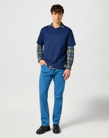 Футболки и Поло - Wrangler Мужская Футболка Темно-Синяя Relaxed