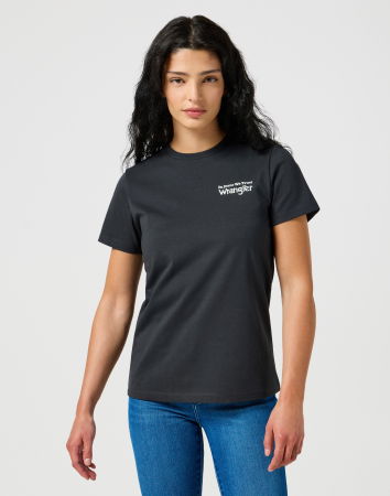 Tricouri si Topuri - Wrangler Tricou Regular Negru Femei