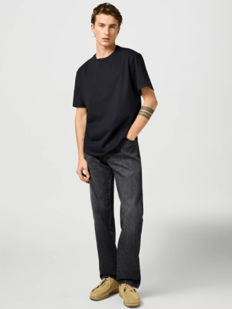 BARBATI - Wrangler Tricou Negru Relaxed Barbati