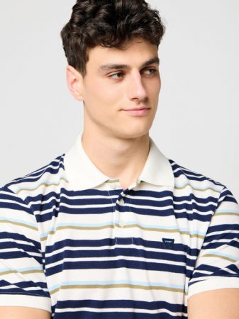 ОДЕЖДА - Wrangler Футболка-Поло Alb/Navy Regular