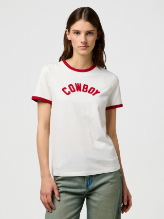 FEMEI - Wrangler Tricou Alb Slim Femei