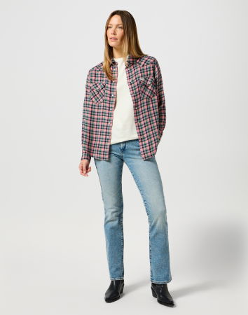 Tricouri si Topuri - Wrangler Tricou Regular White Femei