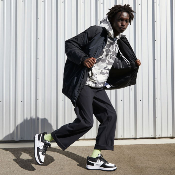 SNEAKERS BARBATI Pantofi sport Nike Air Force 1 '07 White Swoosh Panda - sneakerit.ro [9]