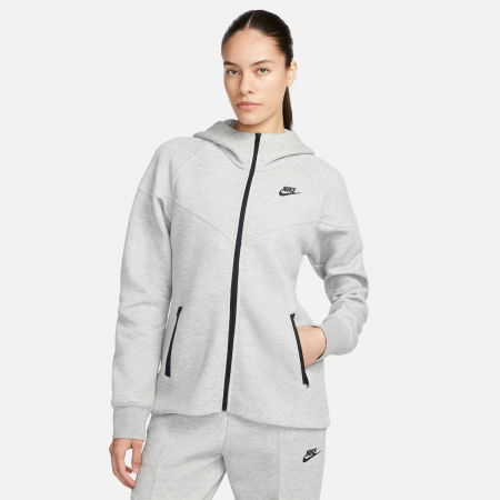Nike - FB8338-063 I W Nsw Tech Fleece Wr Fz Hdy Heather Grey/Black I Nike