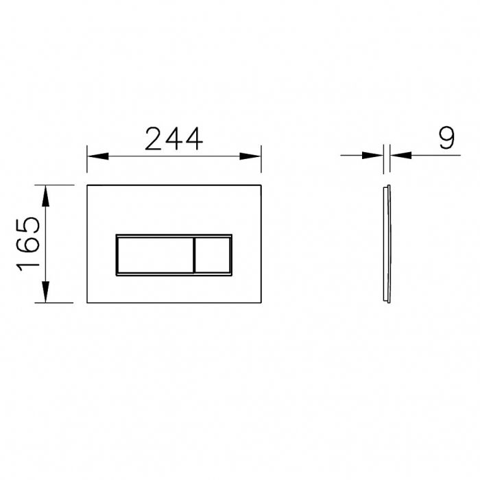 Placa de clatire patrata Root, negru mat | 740-2311 [2]