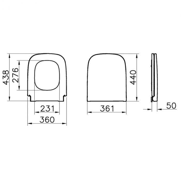 Capac WC, duroplast, inchidere lenta soft close, detasabil cu balamale metalice, fixare de sus, functie de eliberare rapida | 177-003R009 [2]