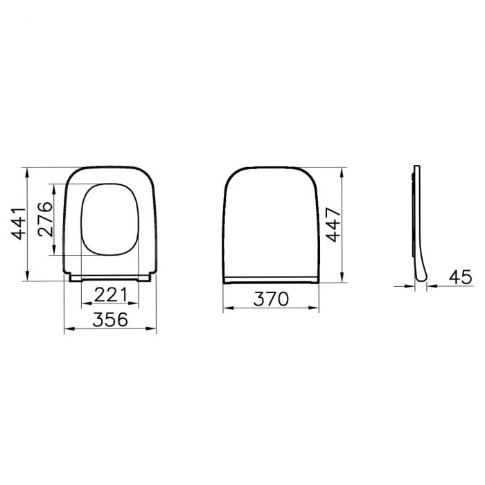 Capac WC slim detasabil cu balamale metalice, fixare de sus, inchidere lenta soft close, functie de eliberare rapida | 191-003R009 [2]