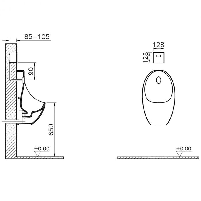 Clapeta electronica ascunsa actionare rezervor alimentare curent de la retea si cu baterii | 310-2610 [2]