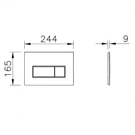 Placa de clatire patrata Root, negru mat | 740-2311 [1]