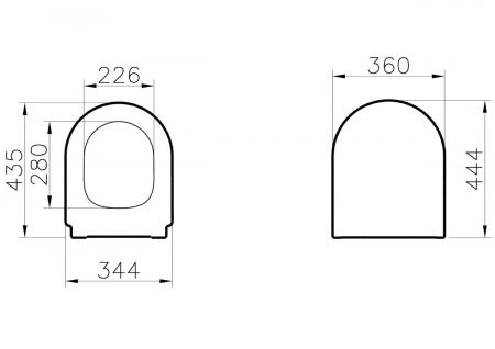 Capac WC Inchidere lenta soft close, detasabil cu balamale metalice, functie de eliberare rapida | 127-003R009 [1]