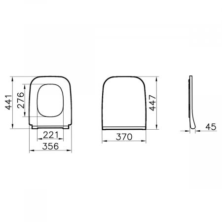 Capac WC slim detasabil cu balamale metalice, fixare de sus, inchidere lenta soft close, functie de eliberare rapida | 191-003R009 [1]