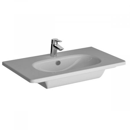 Lavoar / chiuveta baie tip vanity 80cm, cu orificiul pentru baterie si preaplin | 7793B003-0001