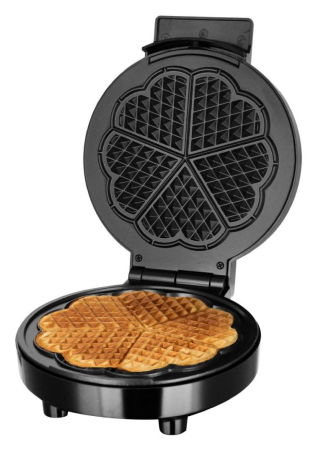 Aparate de preparat desert - Aparat pentru preparat vafe STARCREST WM-1912, 1000W, 5 vafe, Placi antiaderente, Indicator luminos, Negru