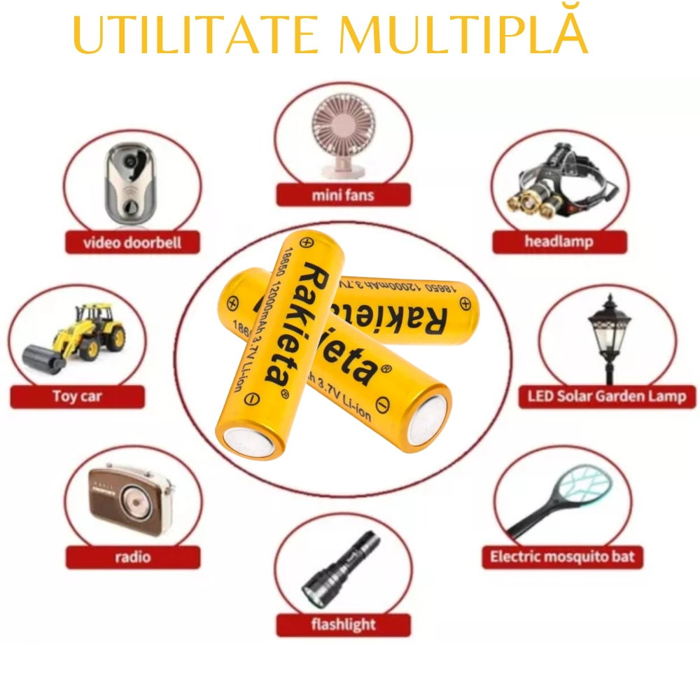 Acumulator Reincarcabil Multifunctional, Rakieta 12.000 mAh, 3,7 V, Li-Ion Model 18650 [3]
