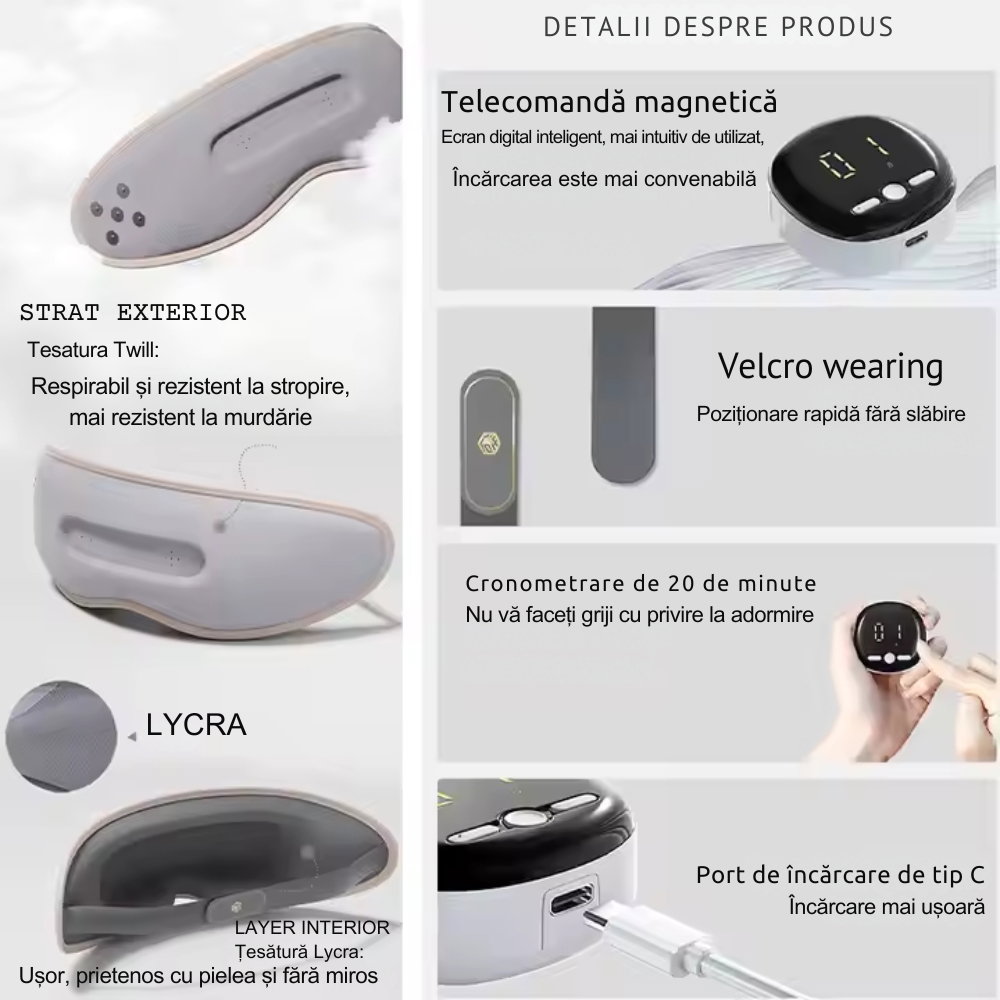 Aparat Inteligent de Masaj pentru Ochi cu Vibratii si Caldura [10]