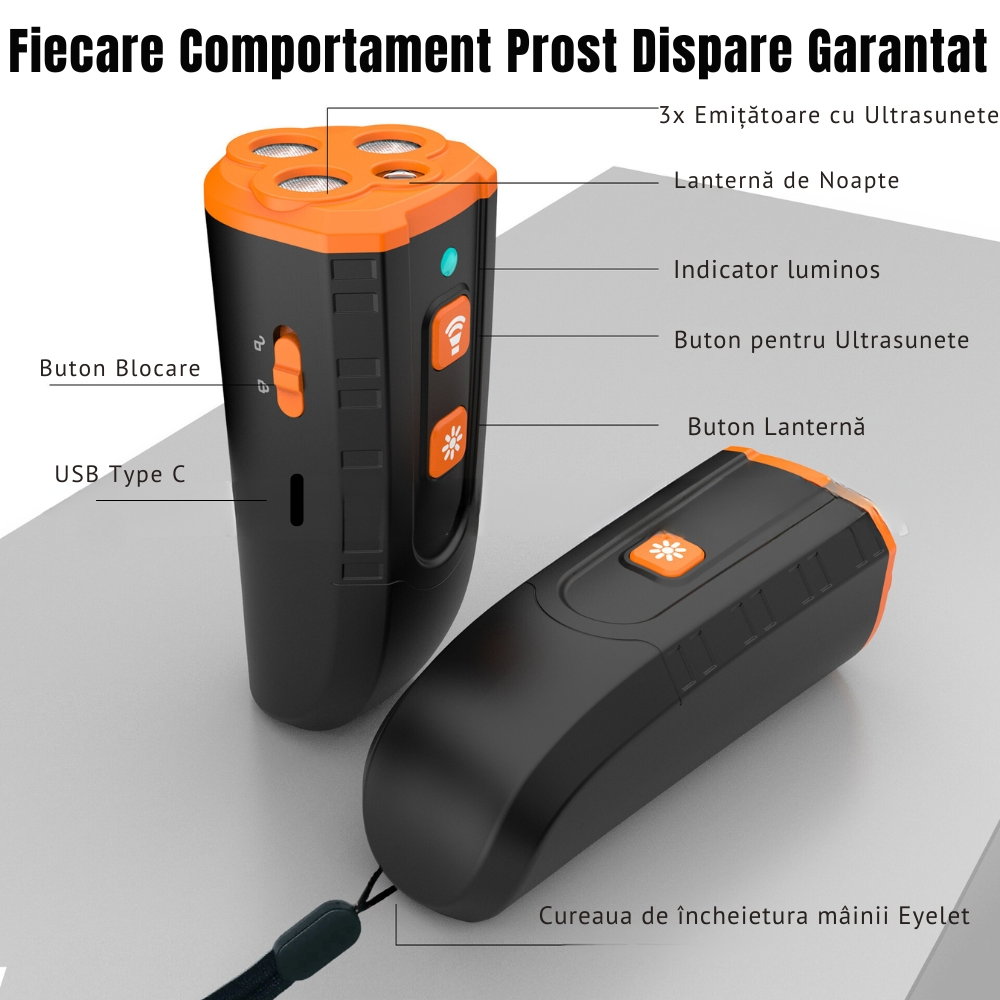Aparat Portabil Antilatrat cu Ultrasunete si Lanterna [12]