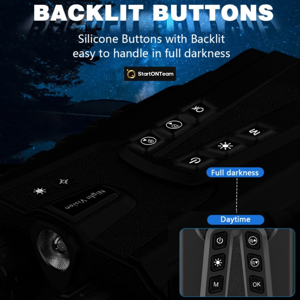 Binoclu Profesional cu Night Vision Digital, Vedere în Noapte până la 300m, Ecran LCD, Verde sau Negru [5]