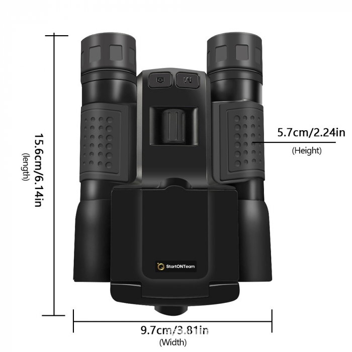 Binoclu Profesional Digital de Vânătoare, Zoom 12X, Ecran LCD 2.4” pentru Observații Clare [3]