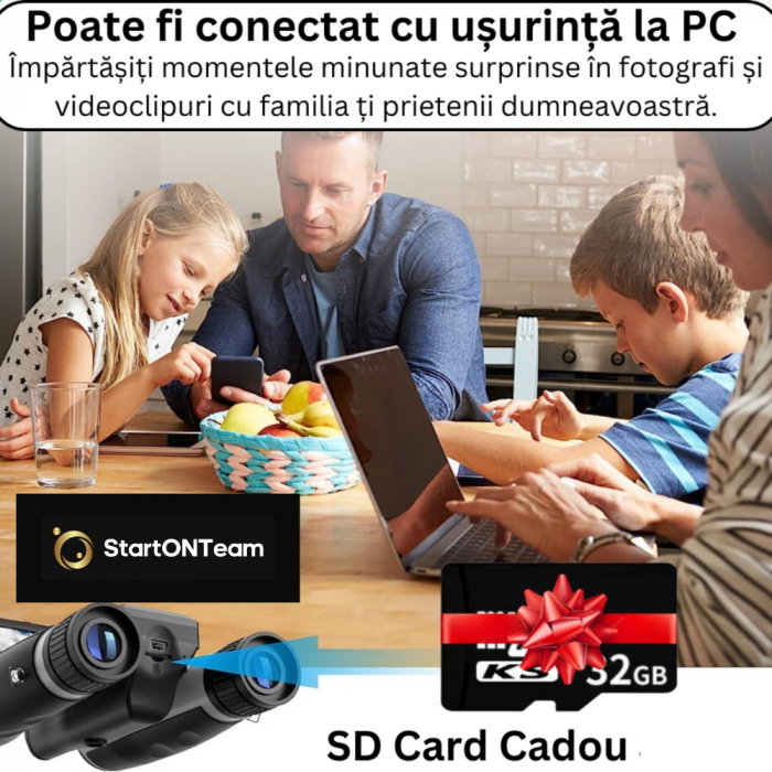 Binoclu Profesional Digital de Vânătoare, Zoom 12X, Ecran LCD 2.4” pentru Observații Clare [6]