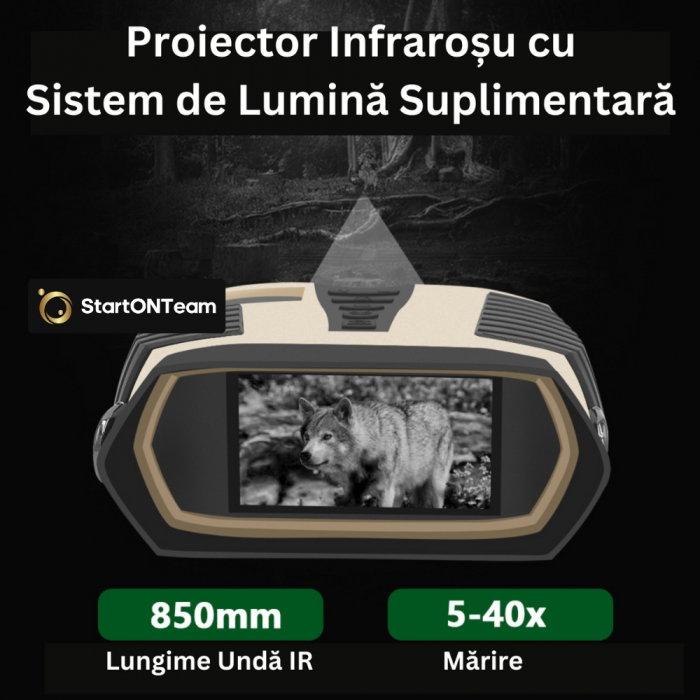 Binoclu Profesional de Vânătoare Digital cu Night Vision, Zoom 8X, Ecran TFT 3” și Tehnologie IR [17]