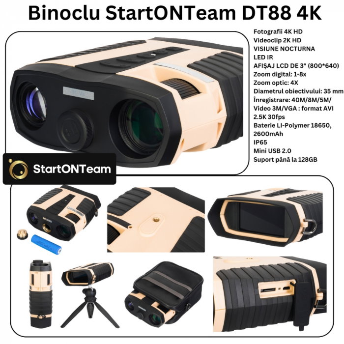 Binoclu Profesional de Vânătoare Digital cu Night Vision, Zoom 8X, Ecran TFT 3” și Tehnologie IR [10]