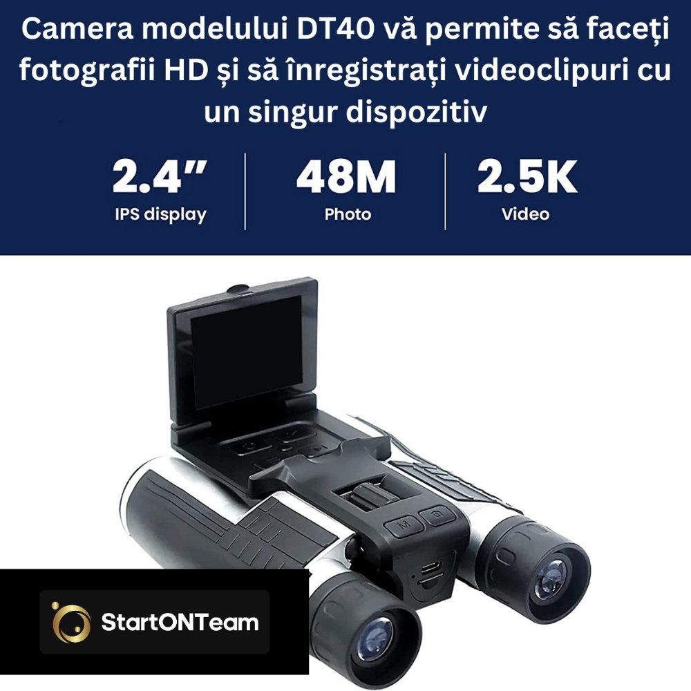 Binoclu Profesional Digital de Vânătoare, Zoom 12X, Ecran LCD 2.4” pentru Observații Clare [14]