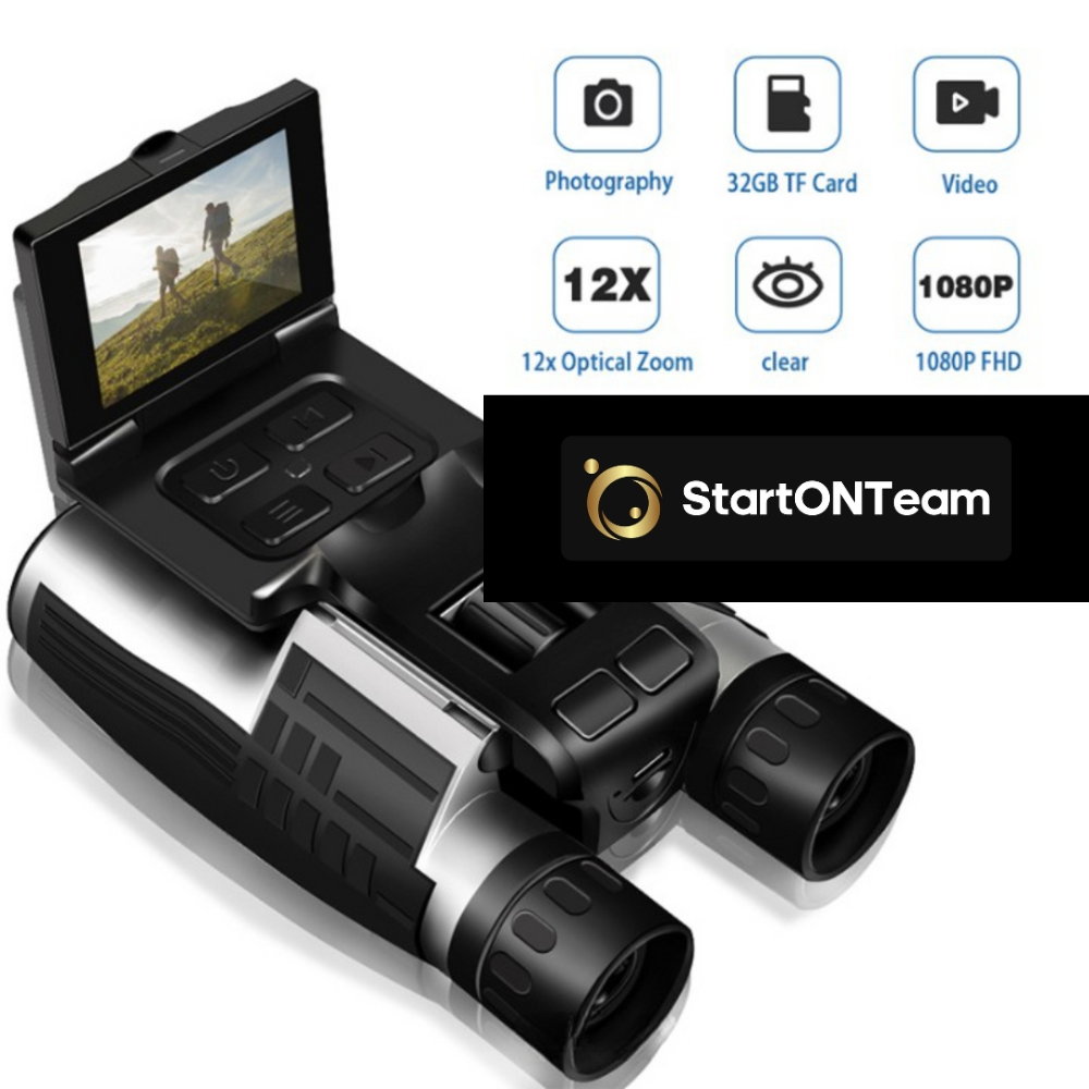 Binoclu Profesional Digital de Vânătoare, Zoom 12X, Ecran LCD 2.4” pentru Observații Clare [22]