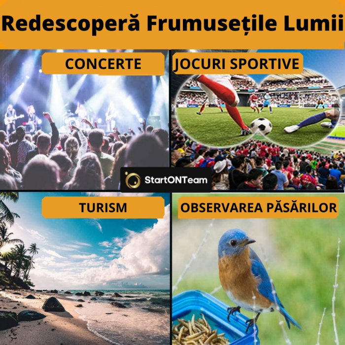 Binoclu Profesional 10x25 cu Prismă BaK4, IP67, pentru Observații la Distanță Mare [5]