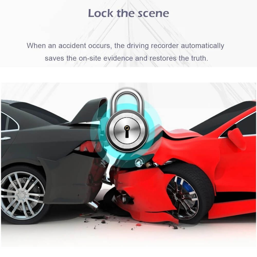 Camera dubla auto profesionala de bord, fata si spate, Oglinda Retrovizoare cu Marsarier si Senzor G de Detectare a Miscarii, Monitorizare Parcare, Night Vision, Inregistrare in bucla [19]